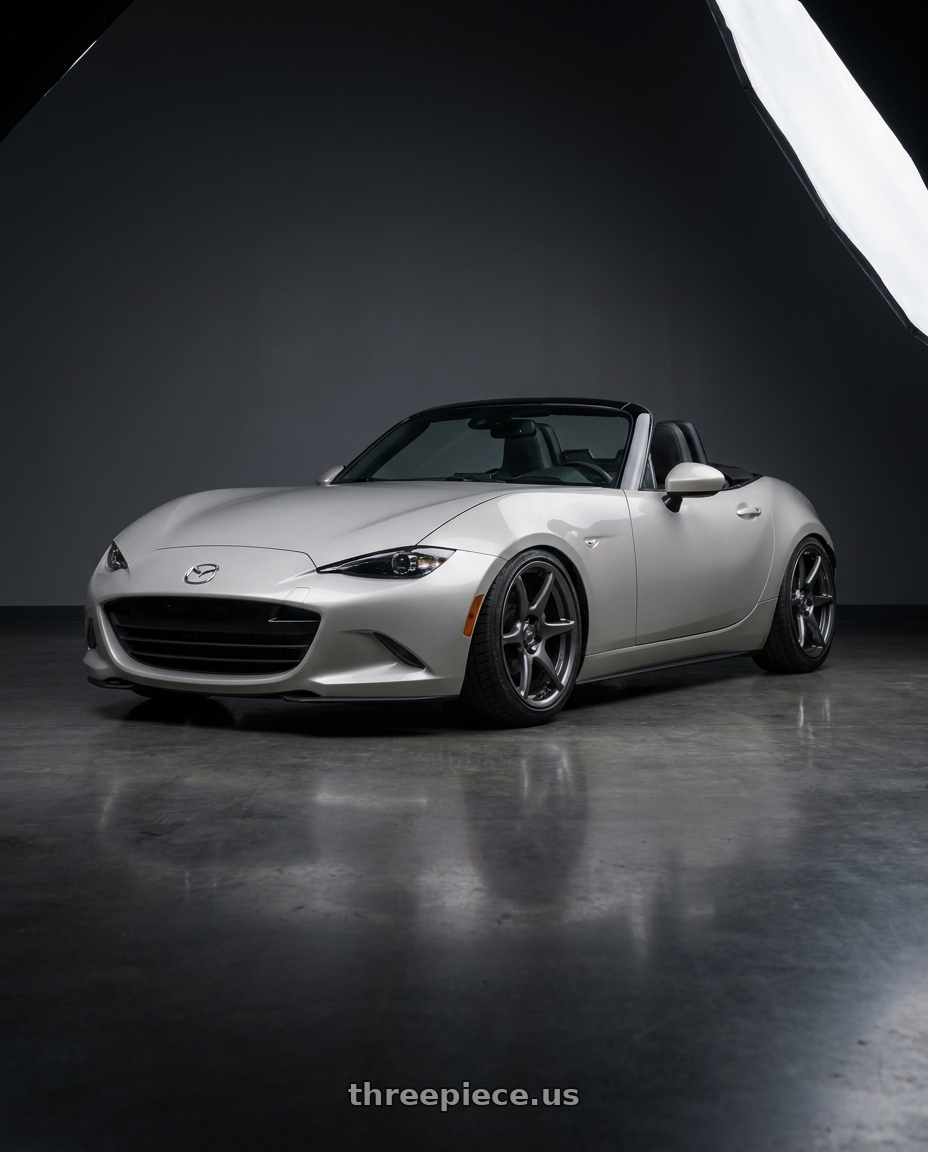 2021 Mazda MX-5 Miata ND with Kansei K11G Tandem 5x114.3 17x9.5 12 Gunmetal wheels