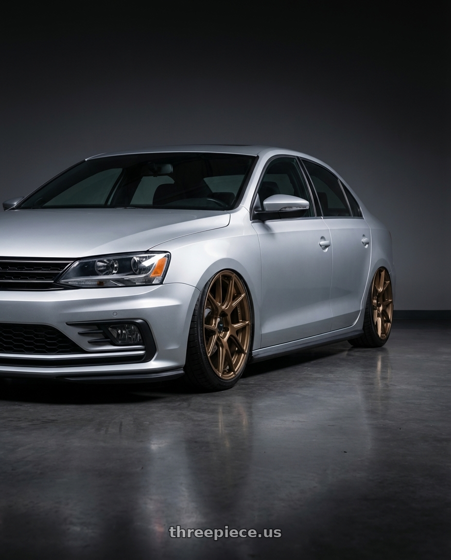 2016 Volkswagen Jetta GLI MK6 with Konig Ampliform 5x112 18x8.5+43 Gloss Bronze wheels