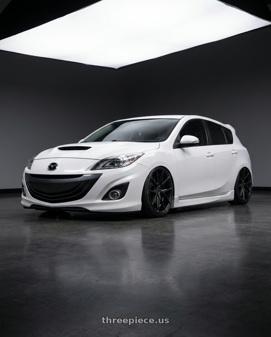 2012 Mazda Mazdaspeed3 with Niche 1PC M117 MISANO 5X114.3 18X8 +40 MATTE BLACK wheels