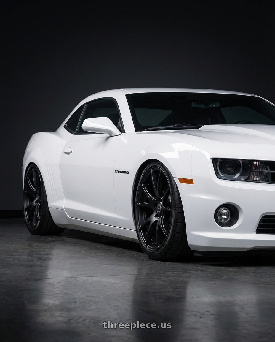2014 Chevrolet Camaro 5th Gen with Forgestar CF5V 5x120 20x12 +52 Satin Black wheels