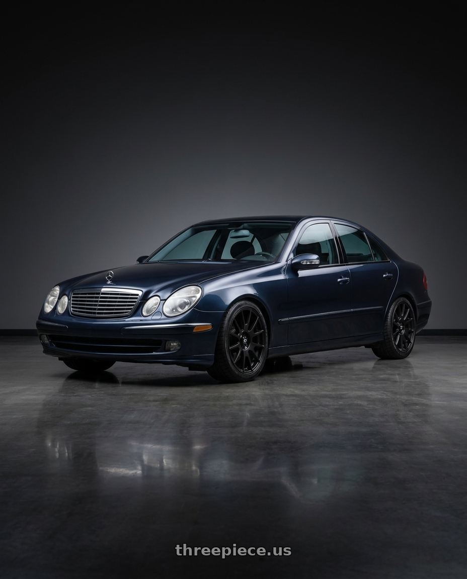 2002 Mercedes Benz E240 Avantgarde with Motegi MR118 MS7 5X112 18X8 +32 MATTE BLACK wheels