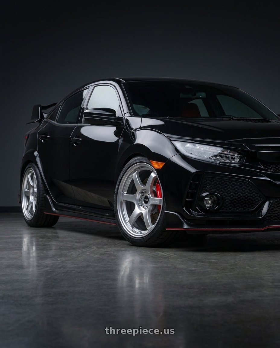 2019 honda civic type r with Gram Lights 57DR 5x120 18x9.5+38 Grace Silver wheels