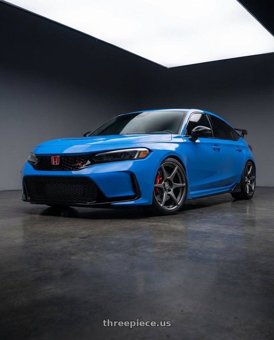 2020 Honda Civic Type R with Kansei K11G Tandem 5X120 19x10.5 22 Gunmetal wheels