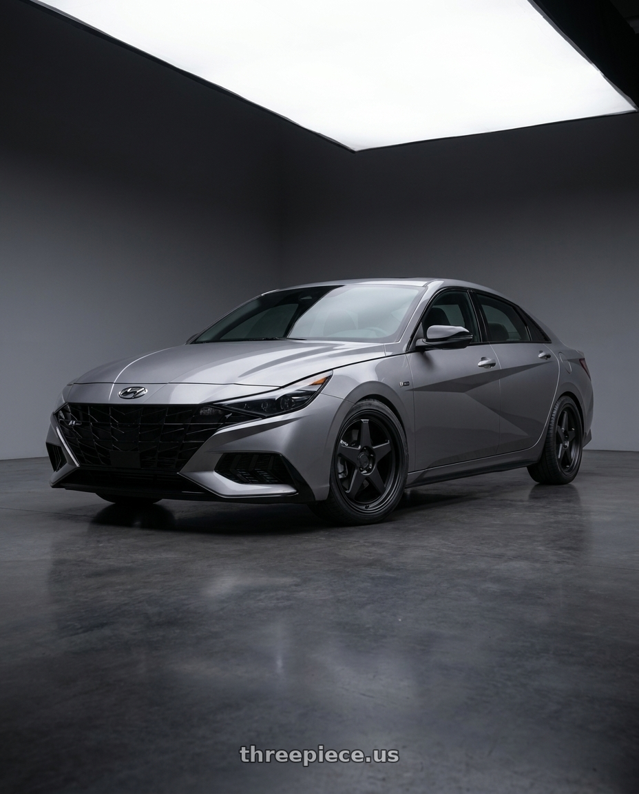 2023 Hyundai Elantra n line with KATANA RACING KR03 5x114.3 18x8 +40 Matte Black wheels