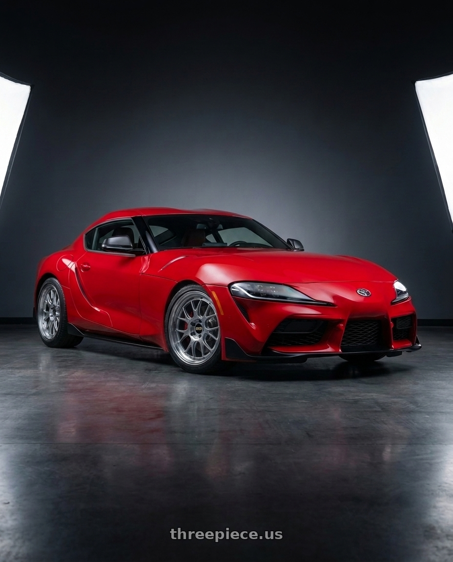 2022 Toyota supra with BBS LM-R 5x112 19x9.5+38 Diamond Silver wheels