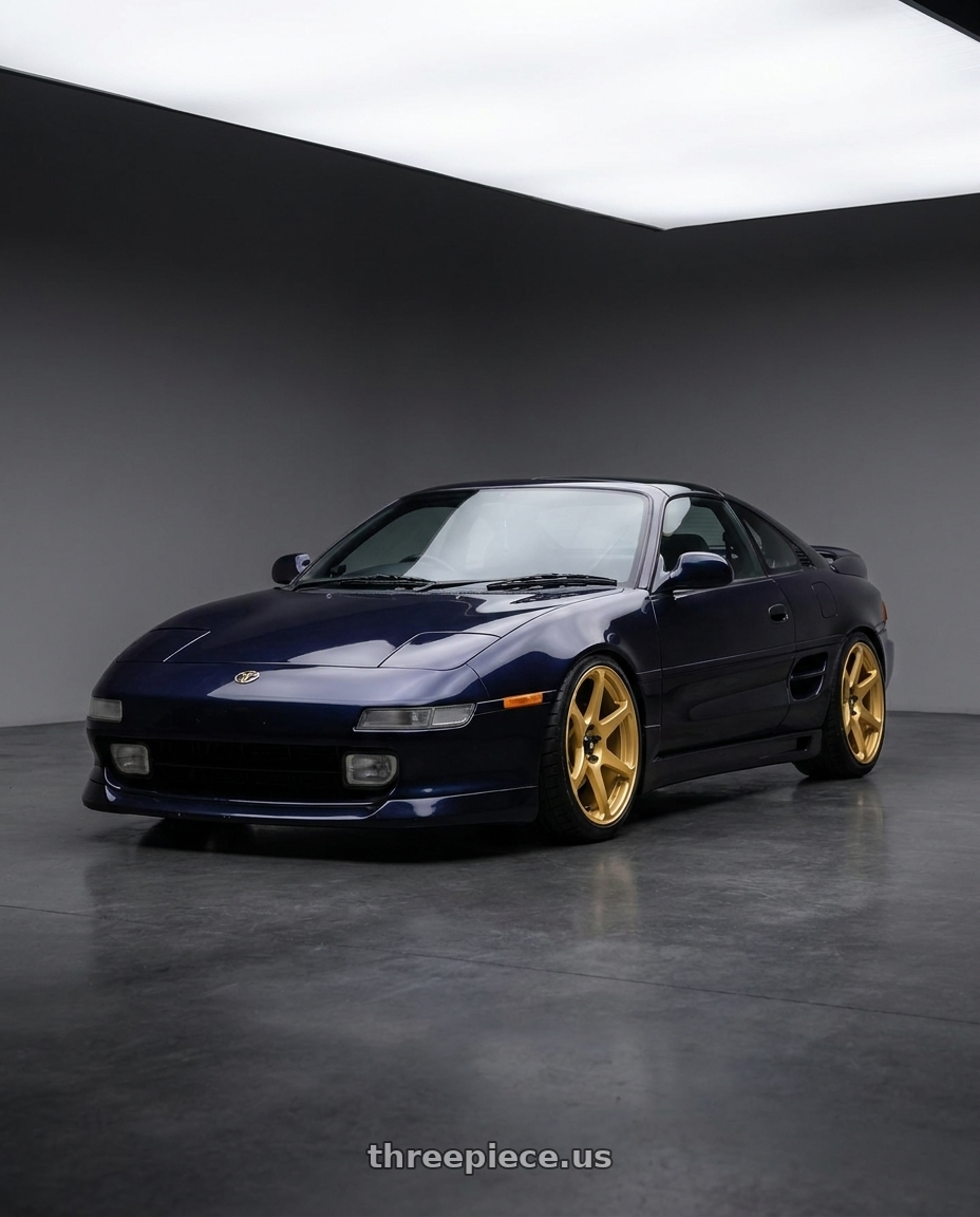 1998 toyota mr2 with Motegi MR154 BATTLE 5X114.3 18X8 +30 GOLD wheels
