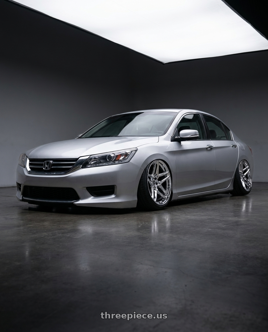 2014 Honda accord lx with HERITAGE WHEEL EBISU MONOC 5x114.3 20x9 +25 CHROME wheels