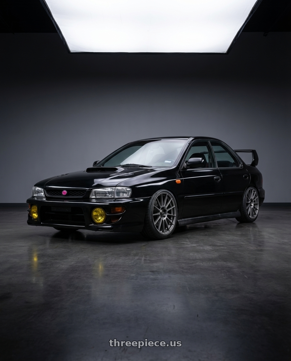 1998 Subaru Impreza GC8 with Konig Rennform 5x114.3 17x8+35 Matte Grey wheels