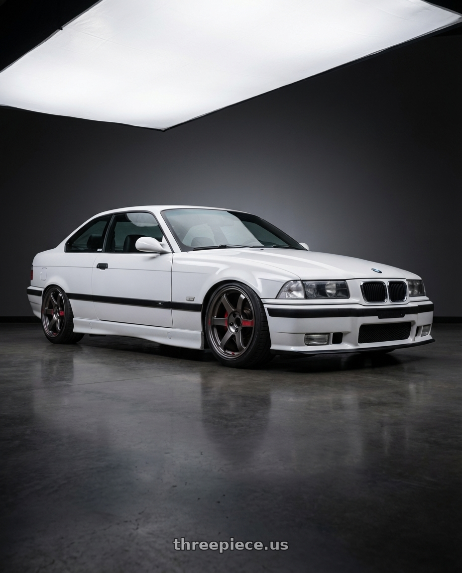 1998 BMW M3 with Volk Racing TE37 Saga SL 5x114.3 18x8.5+45 Pressed Graphite wheels