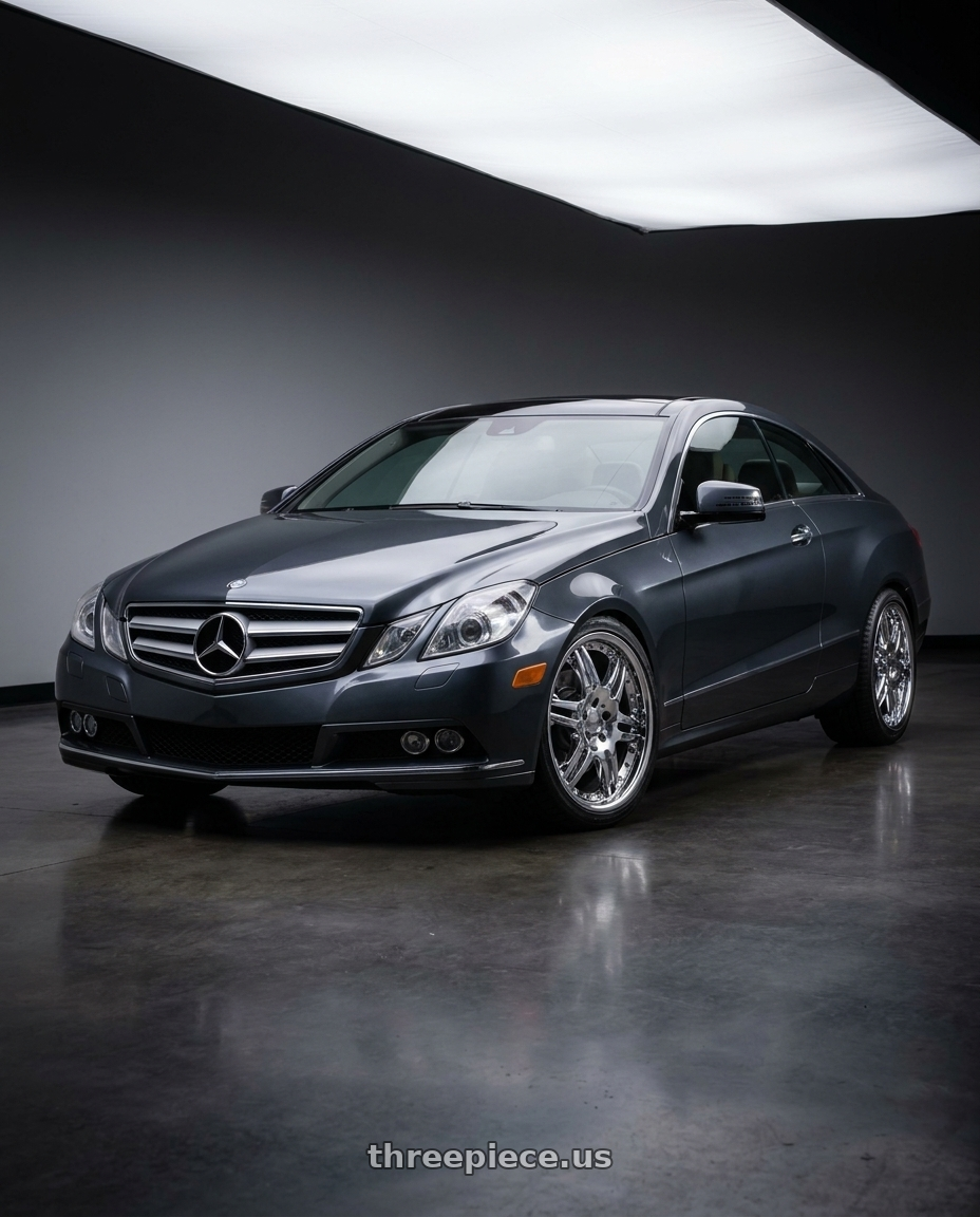2010 Mercedes-Benz E350 with OE Wheels MB09 5x112 18x8.5+35 Chrome wheels
