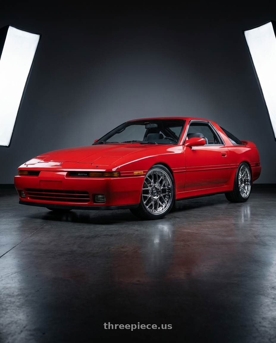 1992 toyota supra with ESR Wheels CS18 5x114.3 18x9.5 +35 Vacuum Chrome wheels