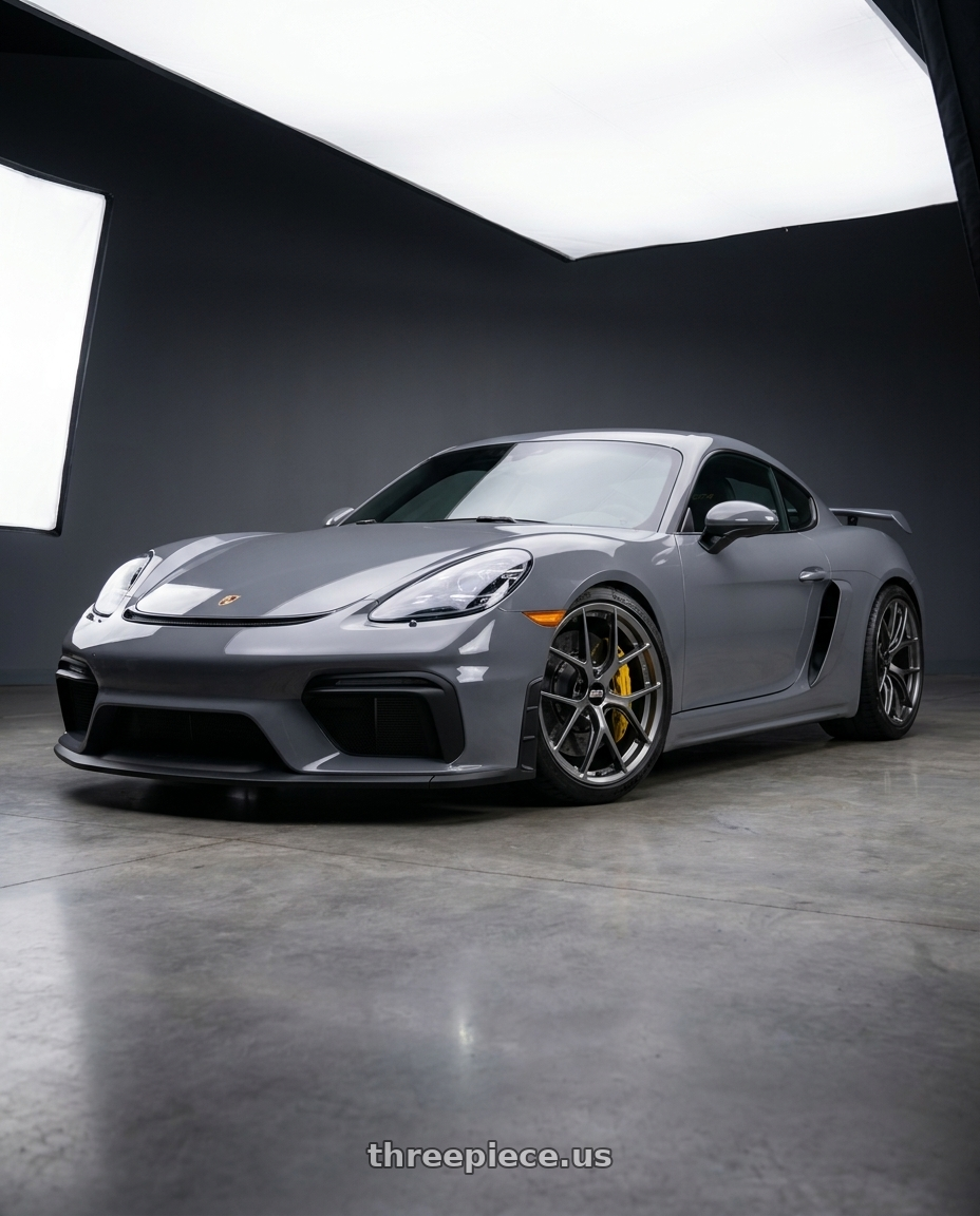 2021 Porsche 718 gt4 with BBS FI-R 5x130 20x11.5+62 Gloss Platinum wheels