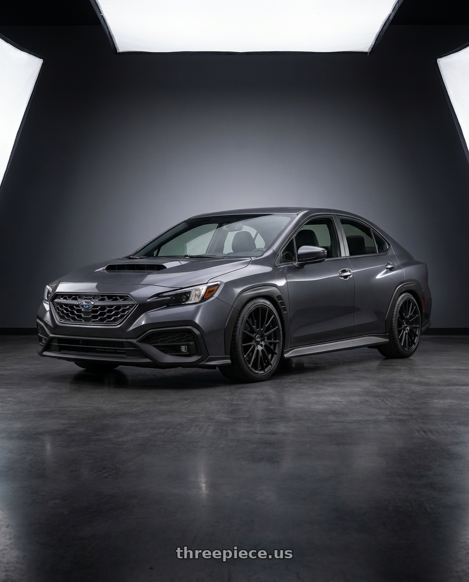 2022 Subaru WRX with American Racing AR904 5X114.3 18X8 +45 SATIN BLACK wheels