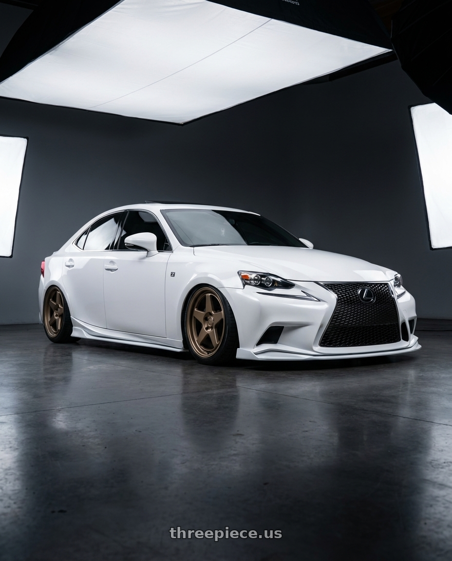 2016 Lexus is 350 f with Kansei K12B KNP 5x114.3 18x9.5 22 Bronze wheels