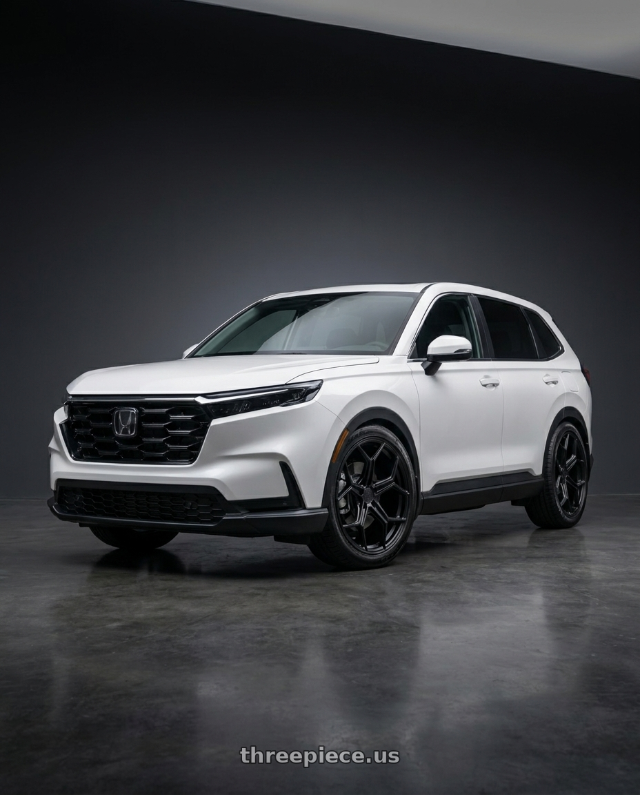 Honda CRV 2025 with XO HELSINKI 5X112 19X10 +52 MATTE BLACK wheels