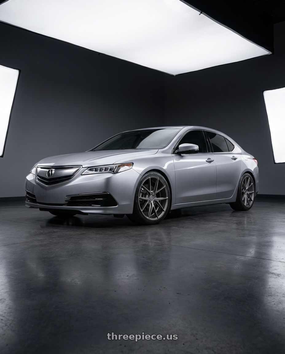 2019 Acura TLX with Niche 1PC M116 MISANO 5X114.3 19X8.5 +45 MATTE GUN METAL wheels