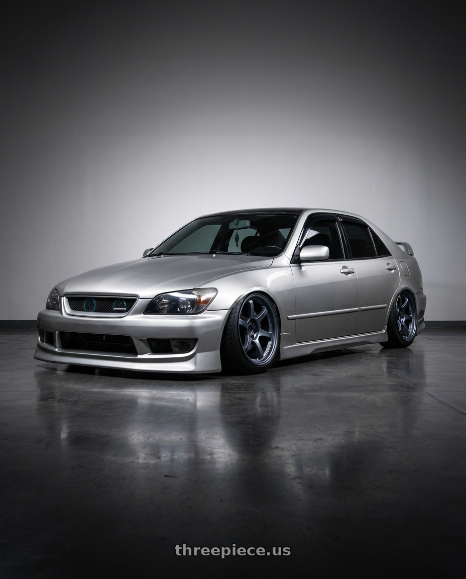 2002 Lexus Is300 with Gram Lights 57DR 5x114.3 18x9.5+22 Gunblue II wheels