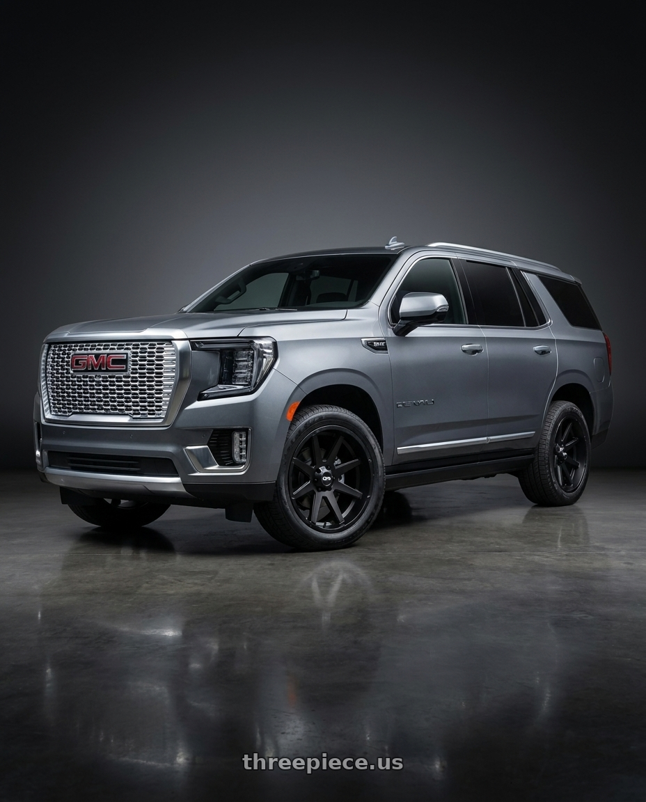 2021 GMC Yukon Denali with Ion Type 143 6x139.7 20x9+0 Matte Black wheels