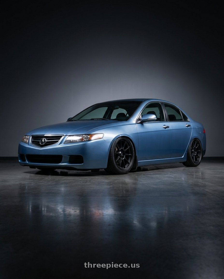 2005 Acura tsx with Konig Dekagram 5x114.3 17x9+40 Semi-Matte Black wheels
