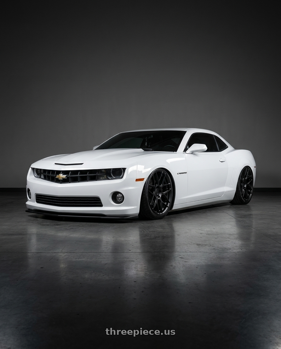 2014 Chevrolet Camaro 5th Gen with Aodhan AFF2 5x120 20x9+30 Matte Black wheels