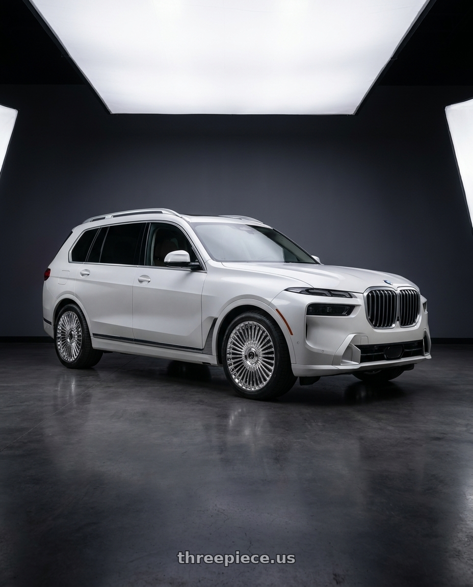 2025 BMW X7 with DOLCE LUXURY TRENTO 5x112 24x10 +40 Chrome wheels