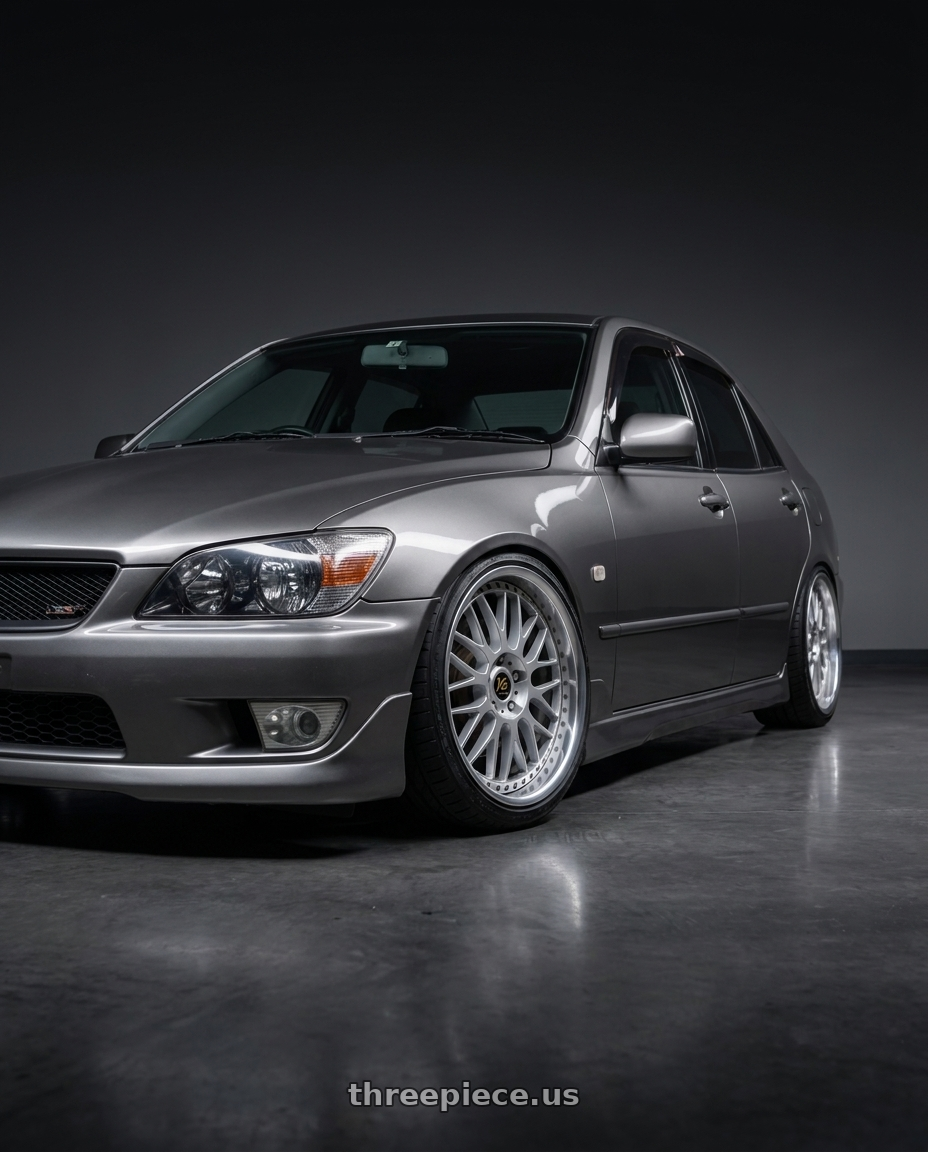 1998 Toyota Altezza with Work Vs-Xx 5x114.3 18x8.5+39 O Disk Light Grey Silver wheels