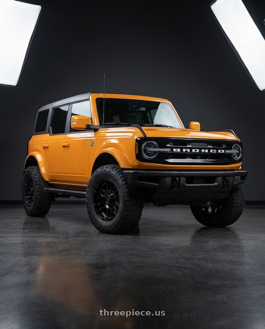 2024 Ford Bronco with Gear Off Road 713B 6x139.7 20x9 +10 Gloss Black wheels