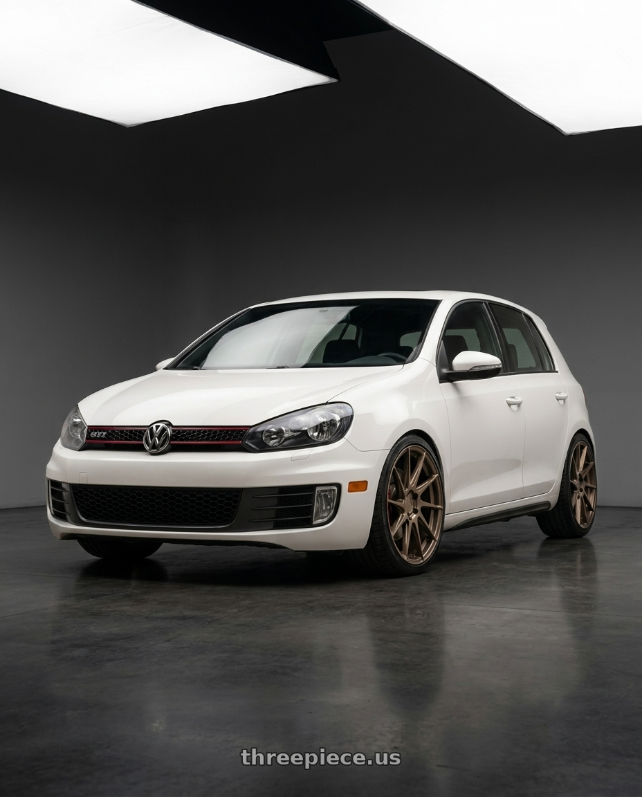 2012 Vw Gti with Aodhan AH09 5x112 18x9.5 +35 Matte Bronze wheels