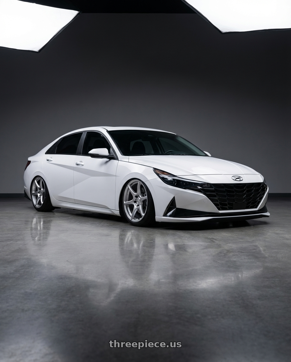 2024 Hyundai Elantra N with Kansei K11S Tandem 5x114.3 19x10.5 22 Hyper Silver wheels