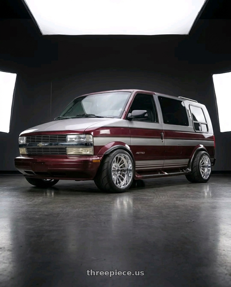1996 chevy astro van with Fuel Mono DC75 FFC75 8X180 26X14 -76 HIGH LUSTER POLISHED wheels
