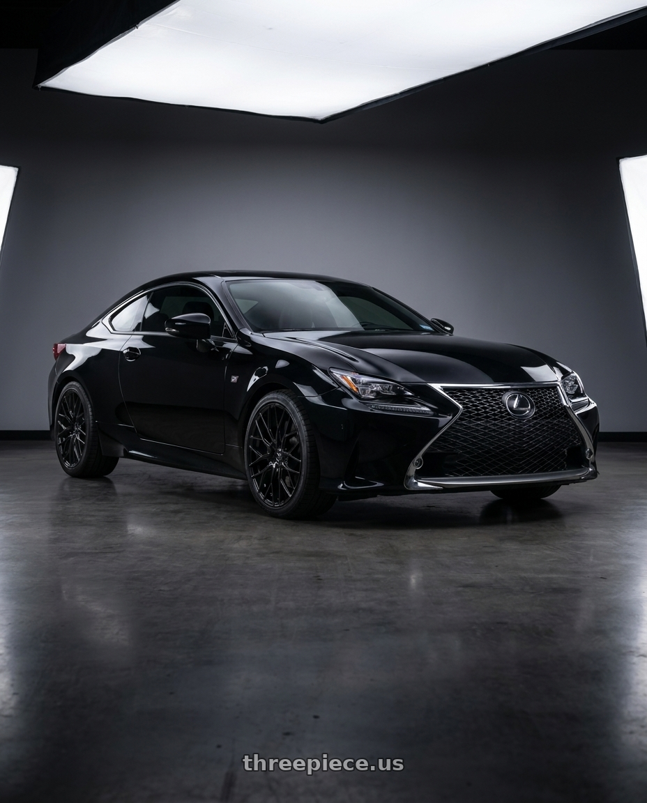 2016 Lexus Rc200t f sport with F1R FS3 5x114 18x8.5 +38 Gloss Black wheels