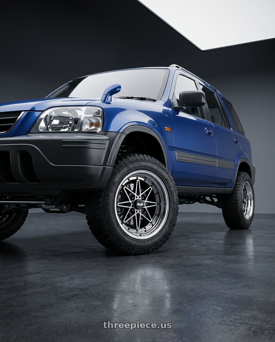 1997 Honda CRV with EQUIP 03 Black Polish 4x114.3 15x7 +32MM wheels