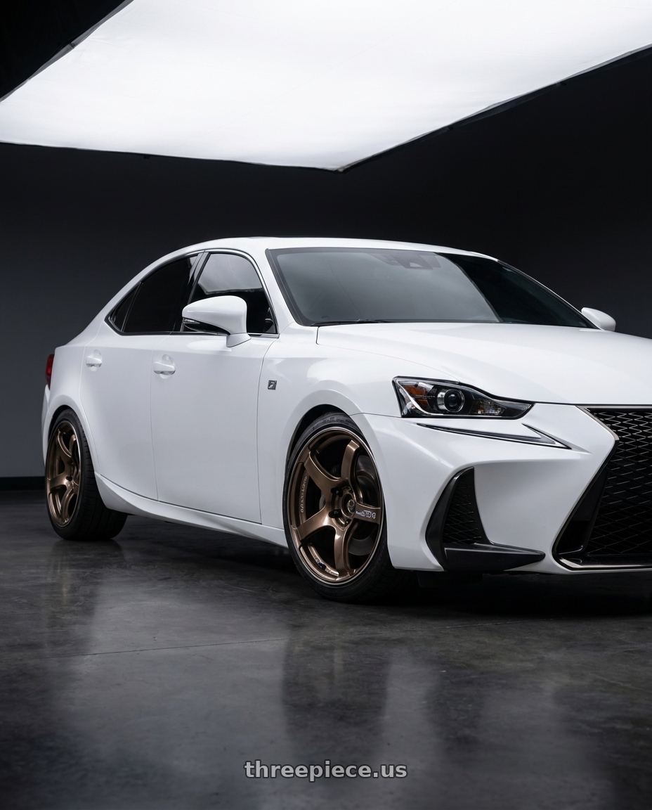 2017 Lexus IS350 F Sport with Advan Racing TC4 5x114.3 18x8.5 +38 UMBER BRONZE METALLIC & RING wheels