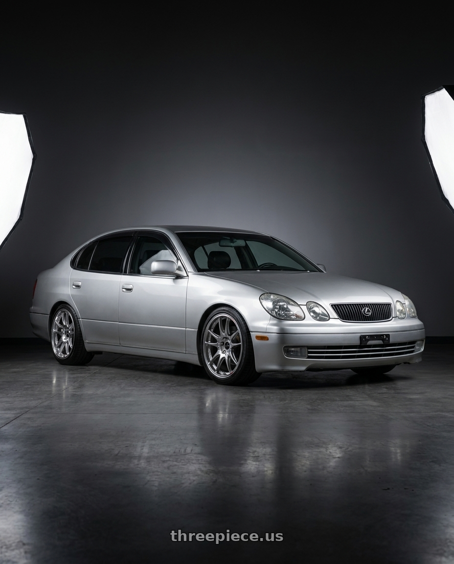 2001 lexus gs300 with Enkei GTC02 5x114.3 18x9.5+15 Hyper Silver wheels