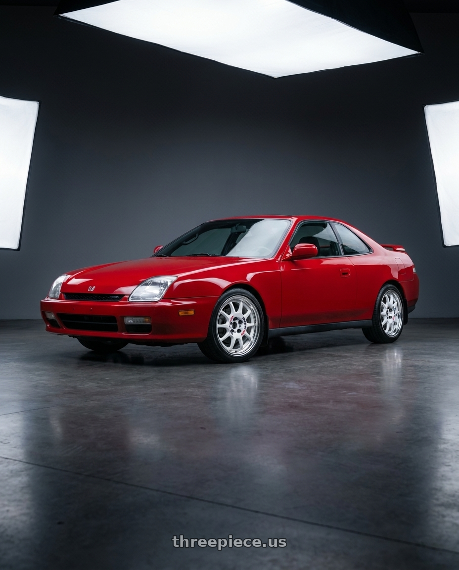 1997 Honda Prelude Base with Work Emotion Rs11 2p 5x114.3 17x7 0 white wheels