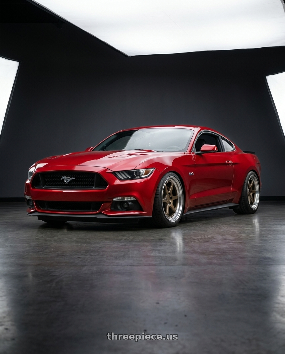 2015 mustang gt with Aodhan DS09 5X114.3 19x9.5+30 Bronze w/Machined Lip wheels