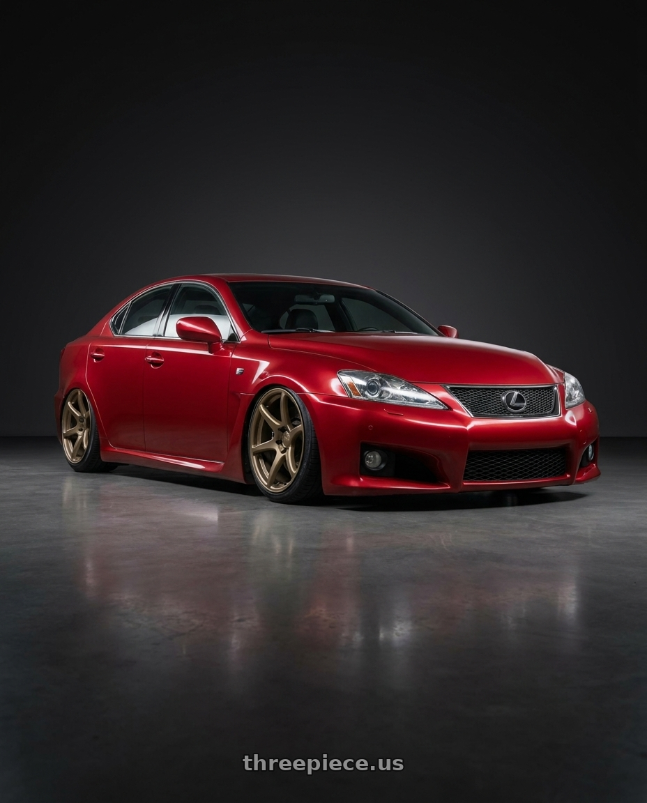 2012 Lexus IS-F with Kansei K11B Tandem 5x114.3 19x10.5 12 Bronze wheels