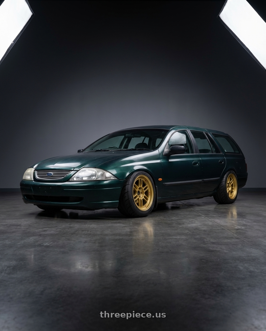 2001 au falcon wagon  with Enkei RPF1 5x100 18x8+45 Gold wheels