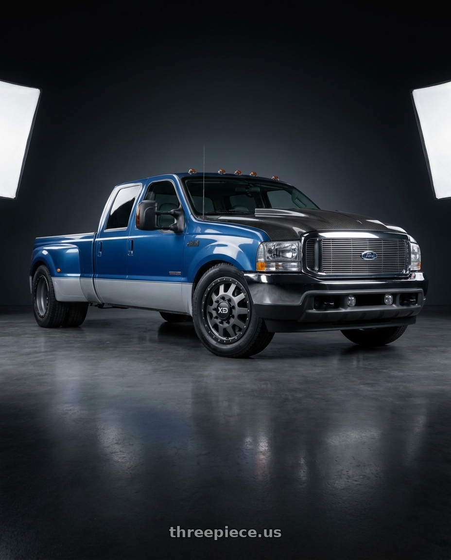 2000 ford f350 super duty dually with XD XD130 MACHETE DUALLY 8X170 20X8.25 -198 MATTE GRAY BLACK RING wheels