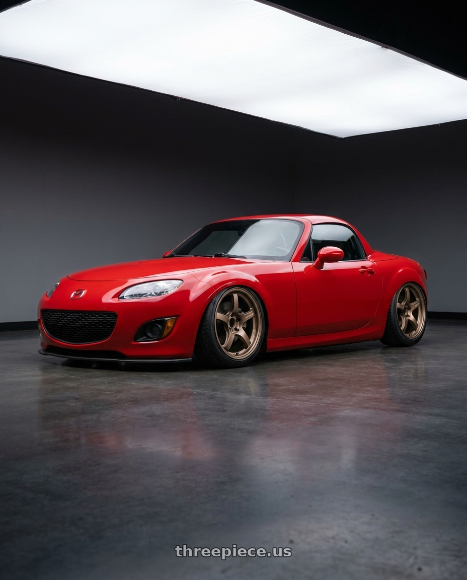 2012 Mazda MX-5 Miata NC with Gram Lights 57CR 5x114.3 17x9+38 Bronze II wheels