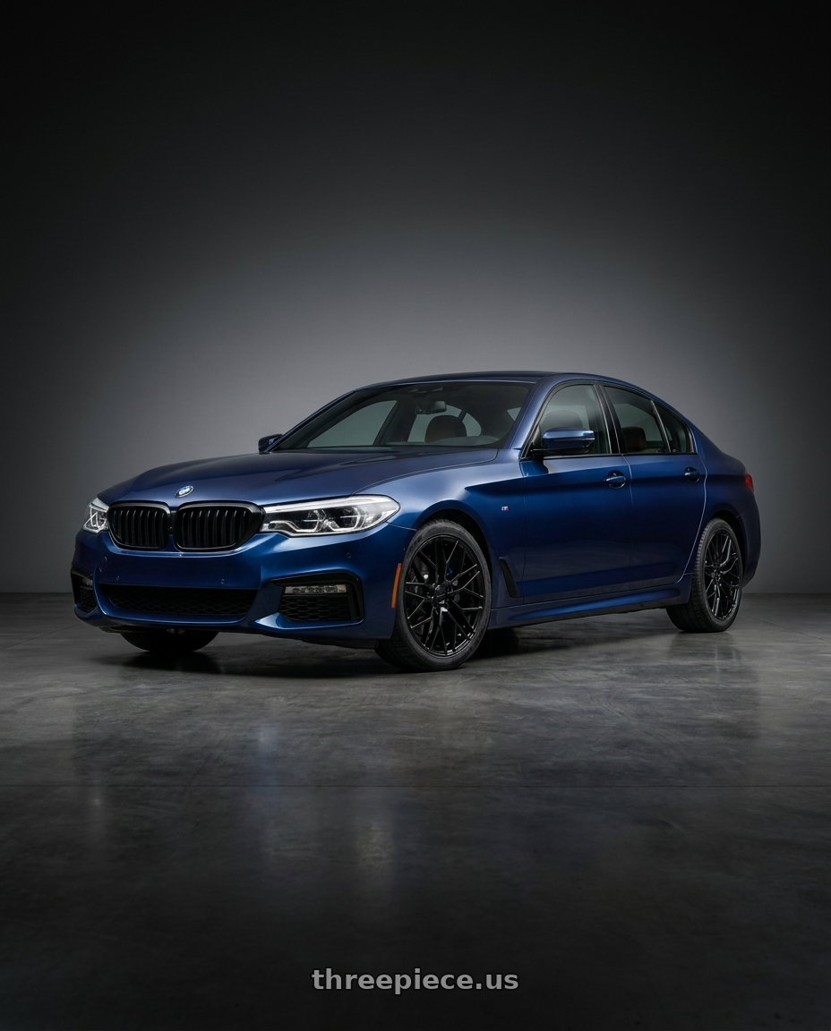 2018 Bmw 5 g30 with KATANA RACING KR01 5x108 17x7.5 +40 Matte Black wheels