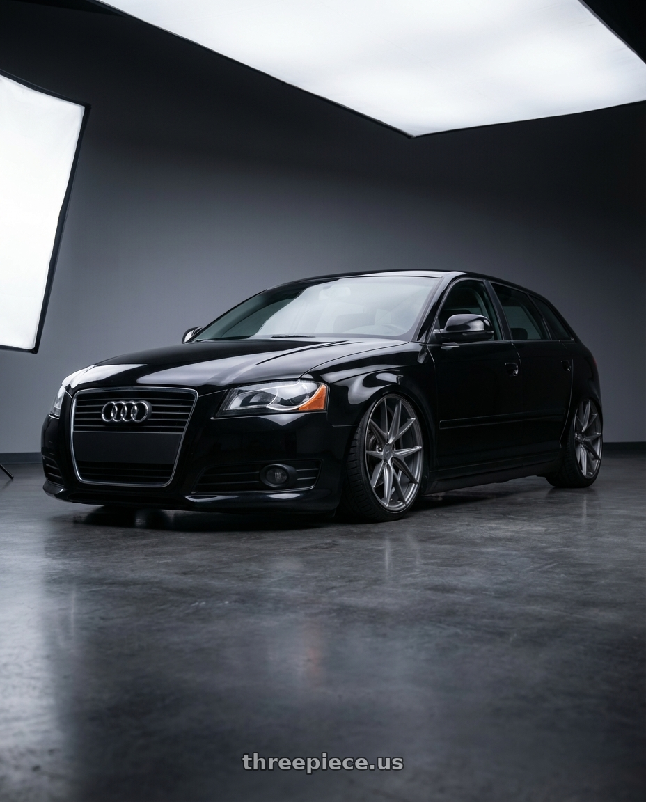 2012 Audi A3 8P with Niche 1PC M116 MISANO 5X112 19X9.5 +38 MATTE GUN METAL wheels