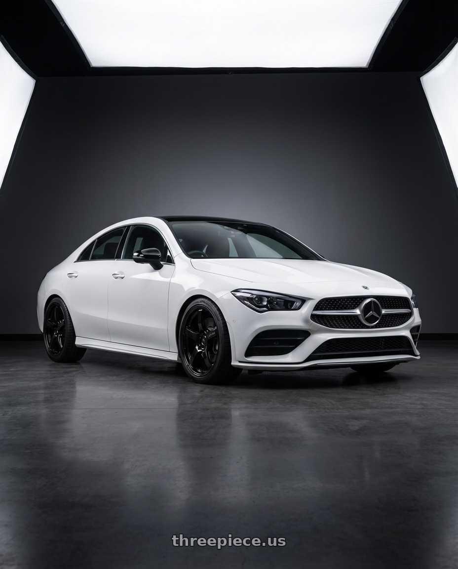 2023 Mercedes-Benz CLA C118 with Gram Lights 57CR 5x112 19x10.5+22 Glossy Black wheels