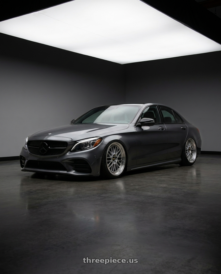 2021 Mercedes benz c300 night edition with BBS LM 5x112 19x9.0+42 Diamond Silver wheels
