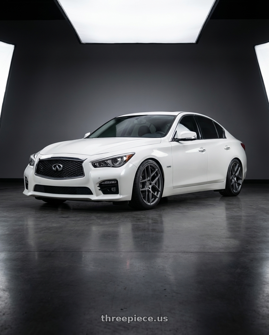 2020 Infiniti Q50 with Aodhan AFF2 5x114.3 19x8.5+35 Matte Gray wheels