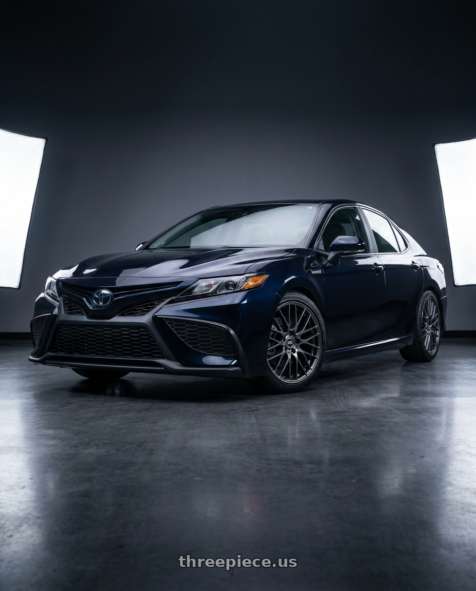 2021 Toyota Camry Hybrid LE with Enkei EKM3 5x114.3 18x8+40 Gunmetal wheels