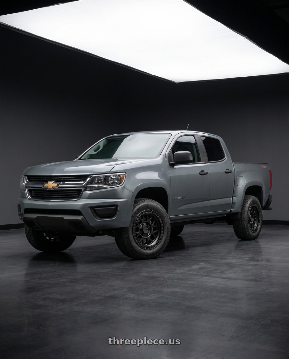 2021 Chevrolet Colorado WT with KMC KM549 GRS 6X120 17X8.5 +0 SATIN BLACK wheels