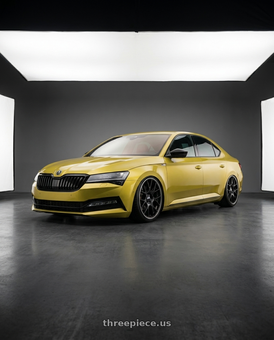 2020 Skoda superb sportline 4x4 with BBS CH-R 5x130 19x12 +45 Satin Black Polished Rim Protector wheels