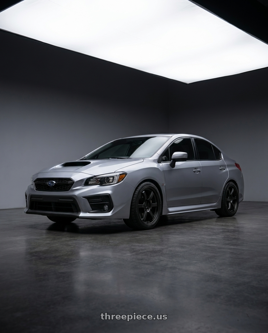 2018  SUBARU  WRX with Gram Lights 57DR 5x114.3 18x8.5+37 Semi Gloss Black wheels