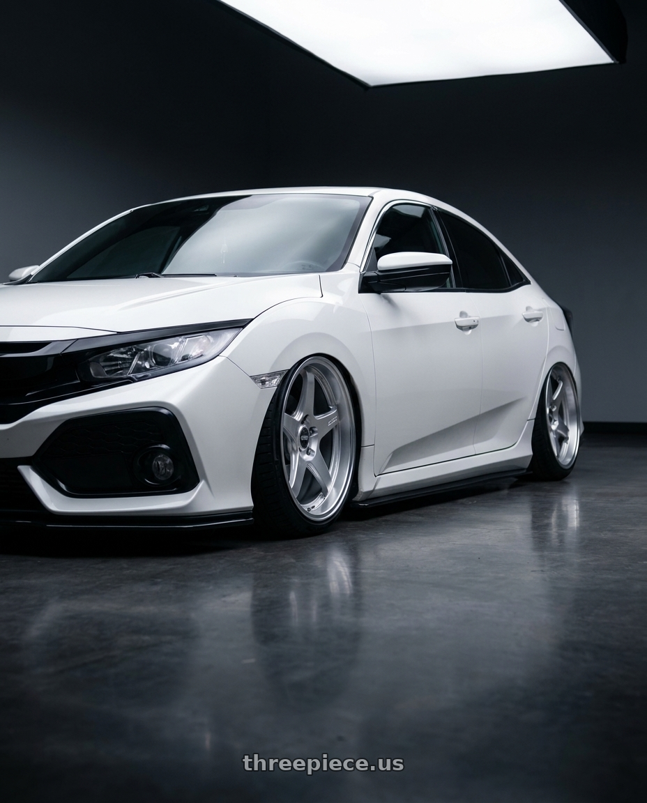 2024 Honda Civic with ESR Wheels APEX SERIES AP5 5x114.3 19x11 +22 Hyper Silver wheels